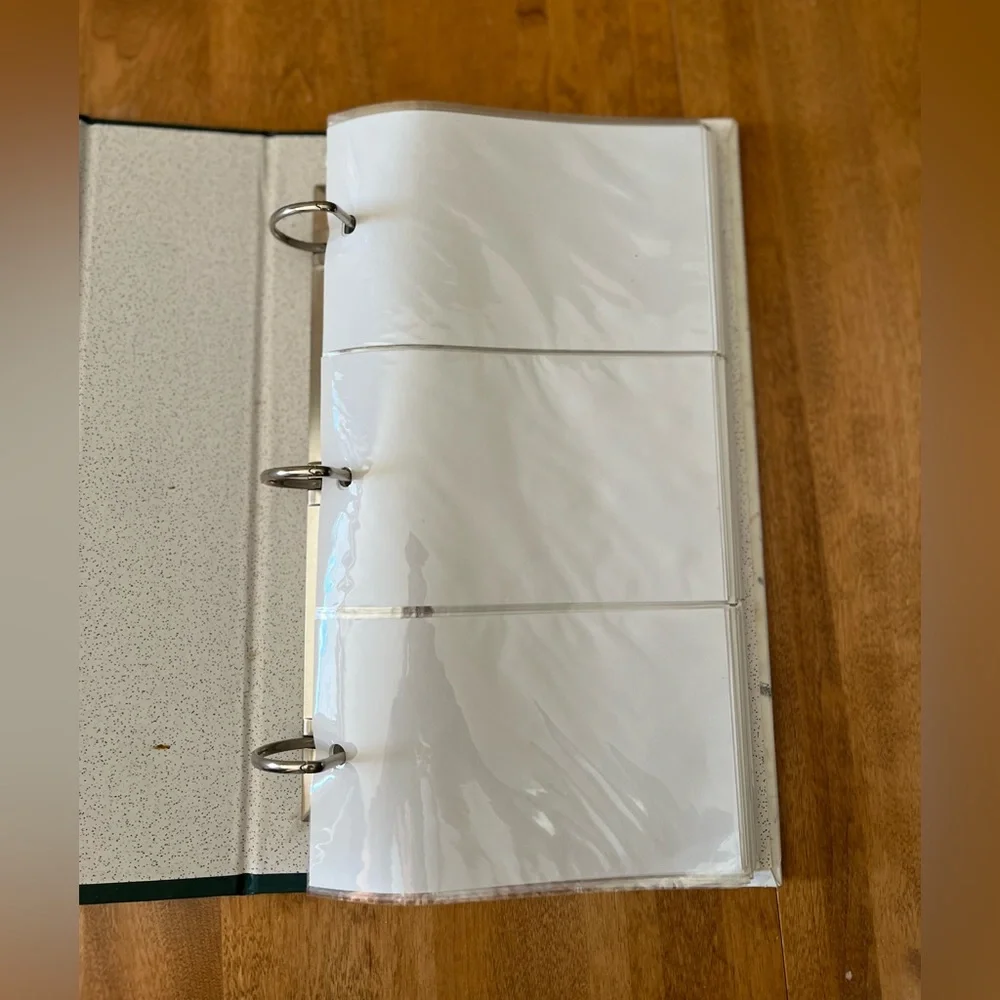 Floral Patterned 3 Ring Photo Album with Green Spine